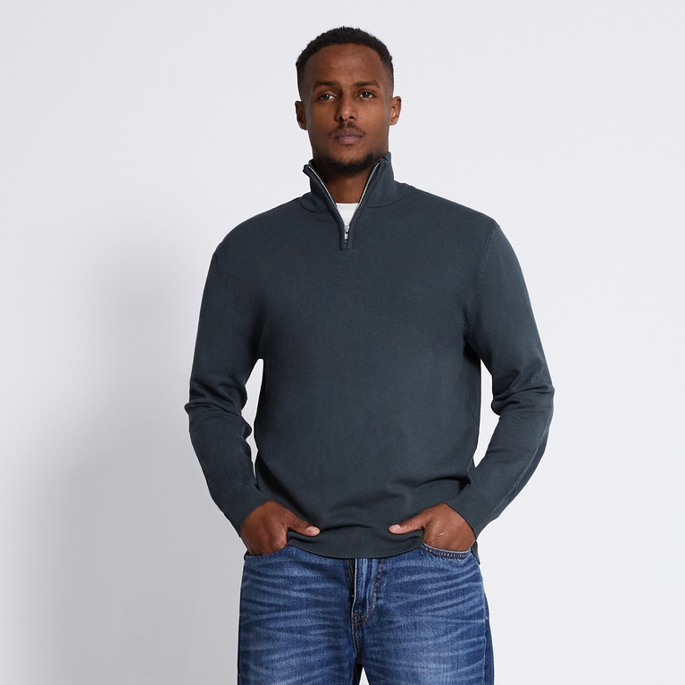 Half-zip knit sweater "Thin"